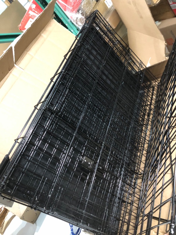 Photo 4 of *USED/ SEE NOTES*Amazon Basics 3-Tier Wire Cat Cage Playpen Kennel, Large, 36 x 22 x 51 Inches, Black