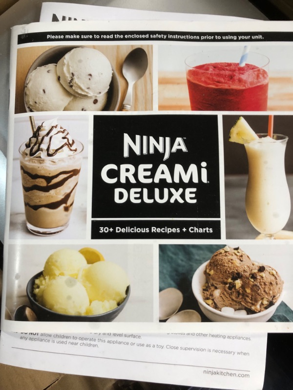 Photo 6 of *USED/SEE NOTES* Ninja NC501 CREAMi Deluxe 11-in-1 Ice Cream & Frozen Treat Maker with 2 XL Family Size Pint Containers, Silver 11 Functions + (2) 24 oz. Pints