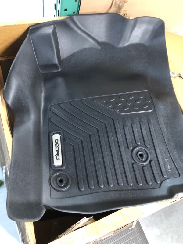 Photo 5 of *MISSING STUFF/SEE NOTES** OEDRO Floor Mats Compatible with 2005-2011 Toyota Tacoma Double Cab, Custom Fit Front & 2nd Seat 2 Row Floor Liner Set - Black TPE All-Weather Guard 2005-2011 Double Cab