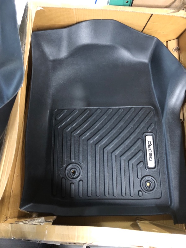 Photo 2 of *MISSING STUFF/SEE NOTES** OEDRO Floor Mats Compatible with 2005-2011 Toyota Tacoma Double Cab, Custom Fit Front & 2nd Seat 2 Row Floor Liner Set - Black TPE All-Weather Guard 2005-2011 Double Cab