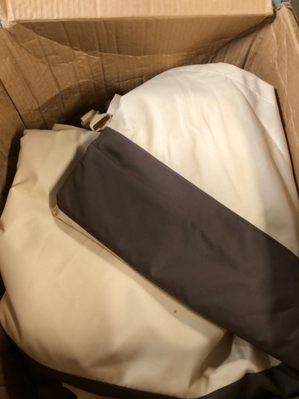 Photo 1 of *USED*WJ-X3 Outdoor Waterproof Patio Chaise Lounge Covers, UV Resistant Fabric, Outdoor Lounge Chair Covers, 32W x 80D x 42H, Beige & Coffee, 2 Pack 