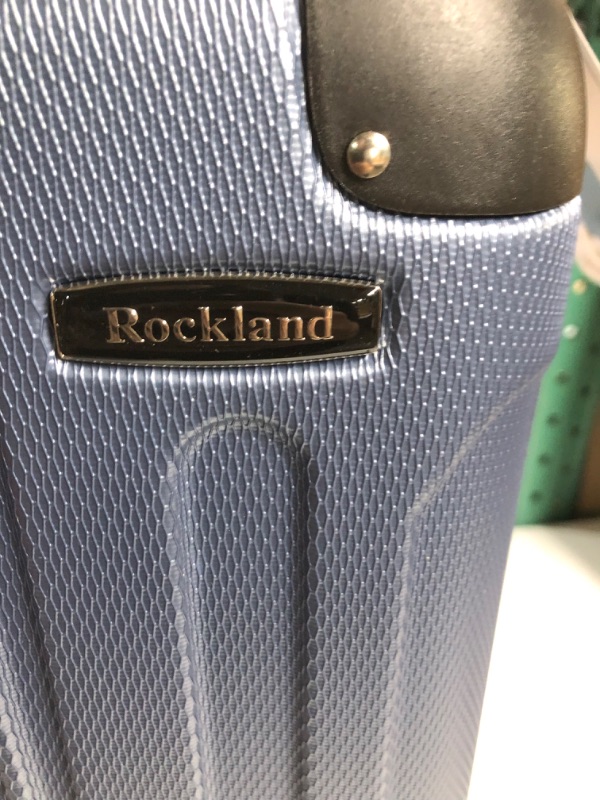 Photo 5 of *NEW/SOME DAMAGE**Rockland London Hardside Spinner Wheel Luggage, Blue, Carry-On 20-Inch Carry-On 20-Inch Blue