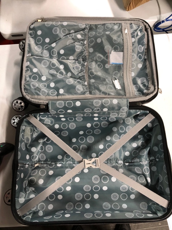 Photo 7 of *NEW/SOME DAMAGE**Rockland London Hardside Spinner Wheel Luggage, Blue, Carry-On 20-Inch Carry-On 20-Inch Blue