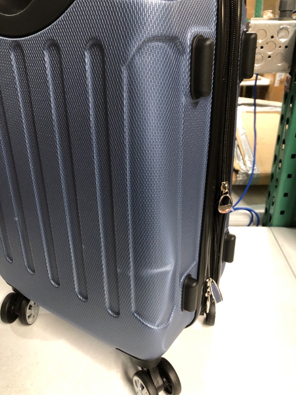 Photo 9 of *NEW/SOME DAMAGE**Rockland London Hardside Spinner Wheel Luggage, Blue, Carry-On 20-Inch Carry-On 20-Inch Blue