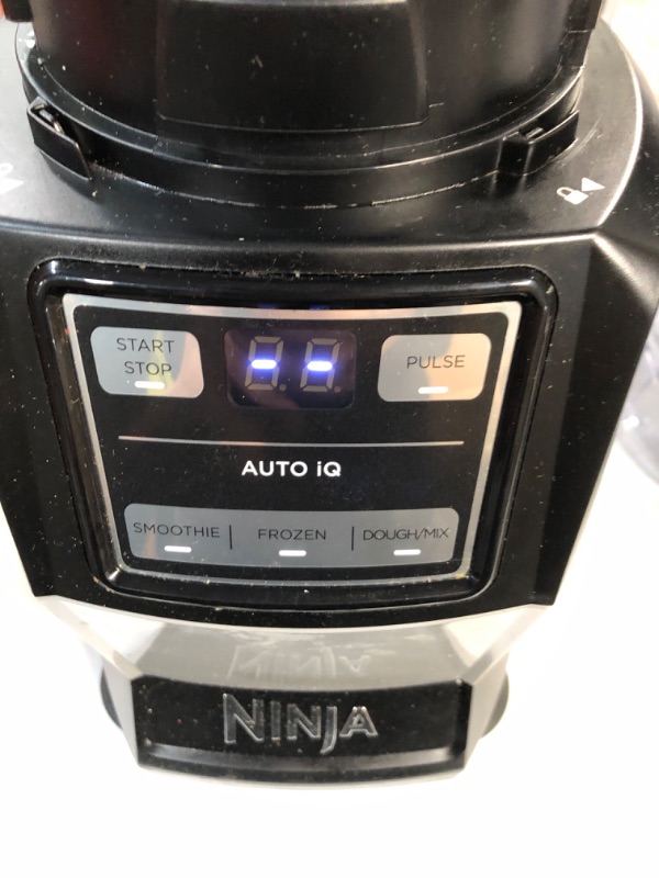 Photo 10 of **USED/ SEE NOTES* Ninja AMZ493BRN Compact Kitchen System, 1200W, 3 Functions for Smoothies, Dough & Frozen Drinks with Auto-IQ, 72-oz.* Blender Pitcher, 40-oz. Processor Bowl & 18-oz. Single-Serve Cup, Grey