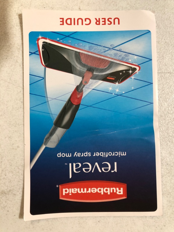 Photo 6 of *USED/MISSING PARTS - SEE NOTES* Rubbermaid Reveal Spray Microfiber Floor Mop Cleaning Kit, Spray Mop with Reusable Washable Pads, Commercial