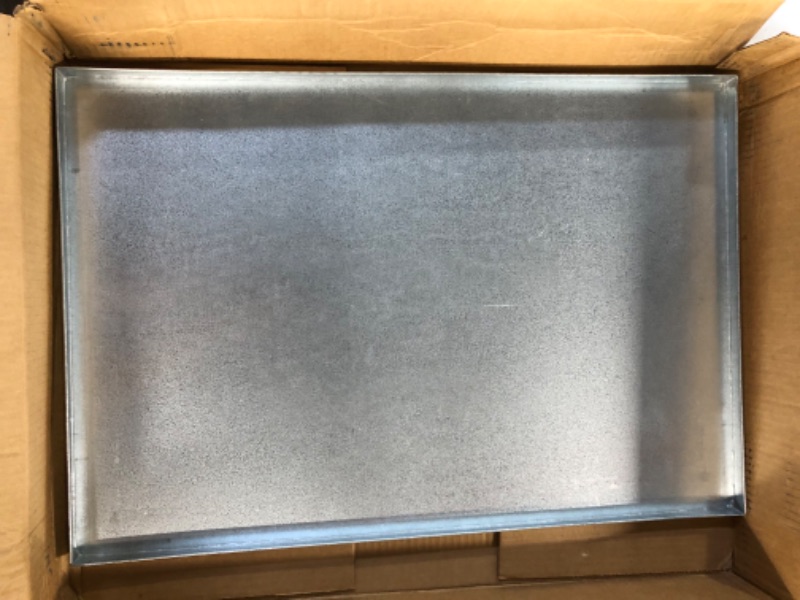 Photo 3 of *USED* Pinnacle Systems Frisco Metal Replacement Crate Tray Chew Proof Crack Proof Multipurpose Tray (Galvanized, 22.8" L X 15.6" W X .75")