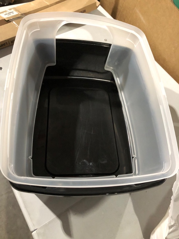 Photo 2 of ***SEE NOTES**IRIS USA Cat Litter Box, High Sided and Enclosed Kitty Litter Box  - Black