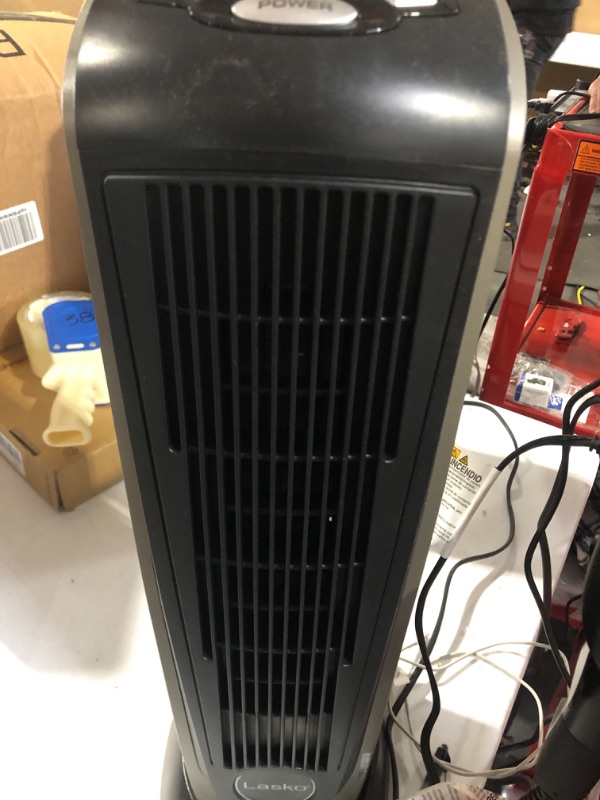 Photo 2 of  Lasko 1500 Watt 2 Speed Ceramic Oscillating Tower Heater with Remote