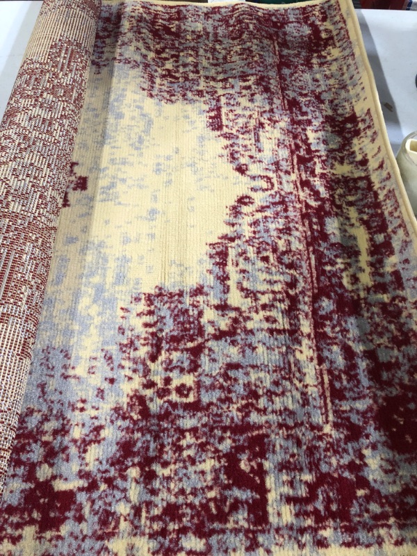 Photo 2 of  Persian Cream/Red 3' x 5' Area Rug, Easy Cleaning, Non Shedding