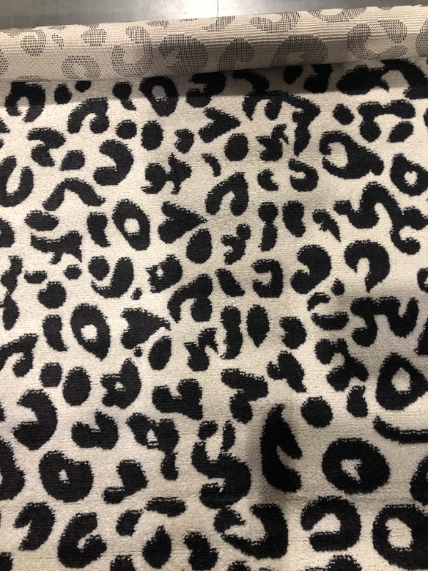 Photo 2 of  Modern Leopard Print Accent Rug, 3' x 5', Dark Grey