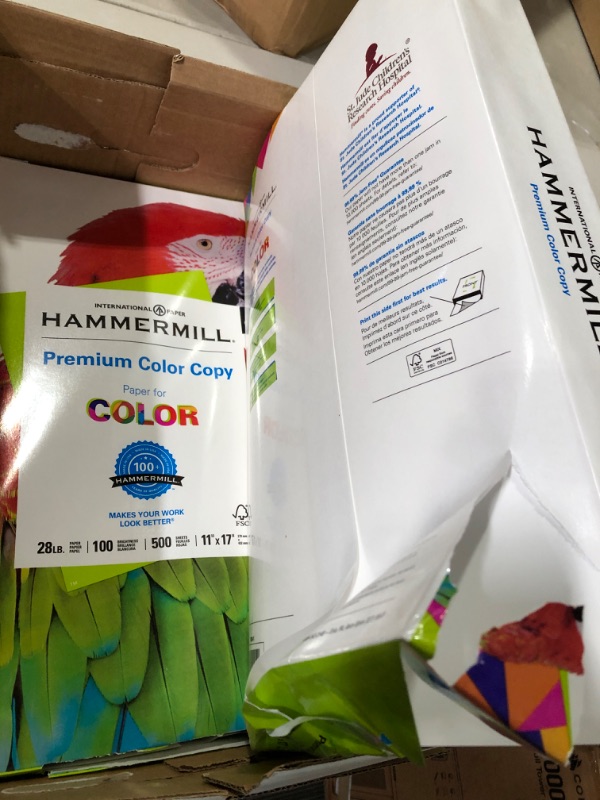 Photo 3 of Hammermill Printer Paper, Premium Color 14 lb Copy Paper, 11 x 17 - 2 Ream / ONLY 2 REAMS 