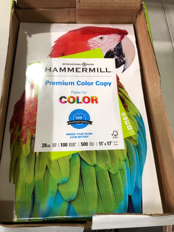 Photo 2 of Hammermill Printer Paper, Premium Color 14 lb Copy Paper, 11 x 17 - 2 Ream / ONLY 2 REAMS 