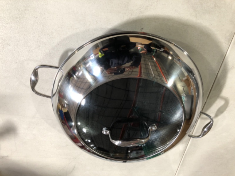 Photo 2 of 14 Inch Hybrid Stainless Steel Frying Pan with Lid