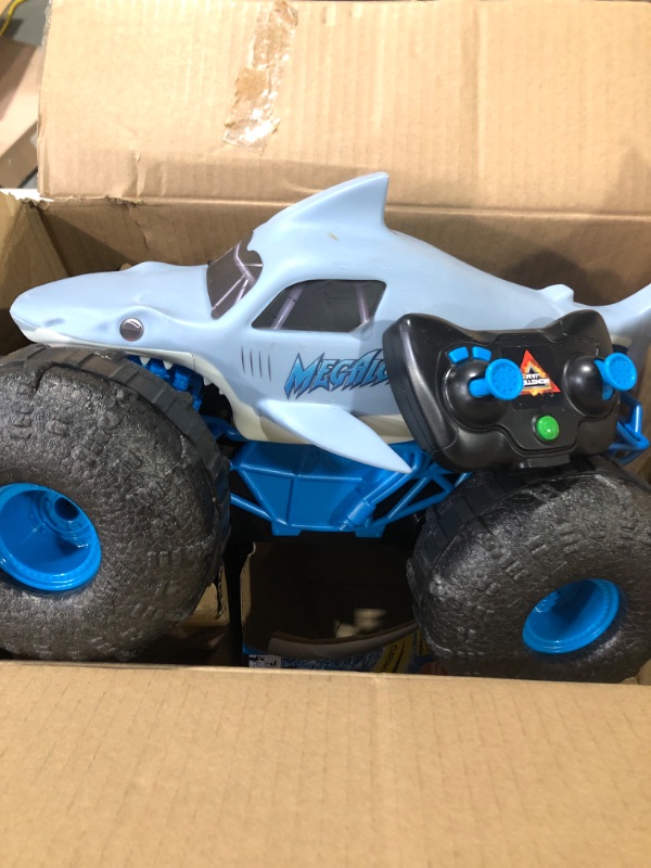 Photo 2 of Damaged Monster Jam Official Megalodon Storm All-Terrain Remote Control Monster Truck - 1:15 Scale