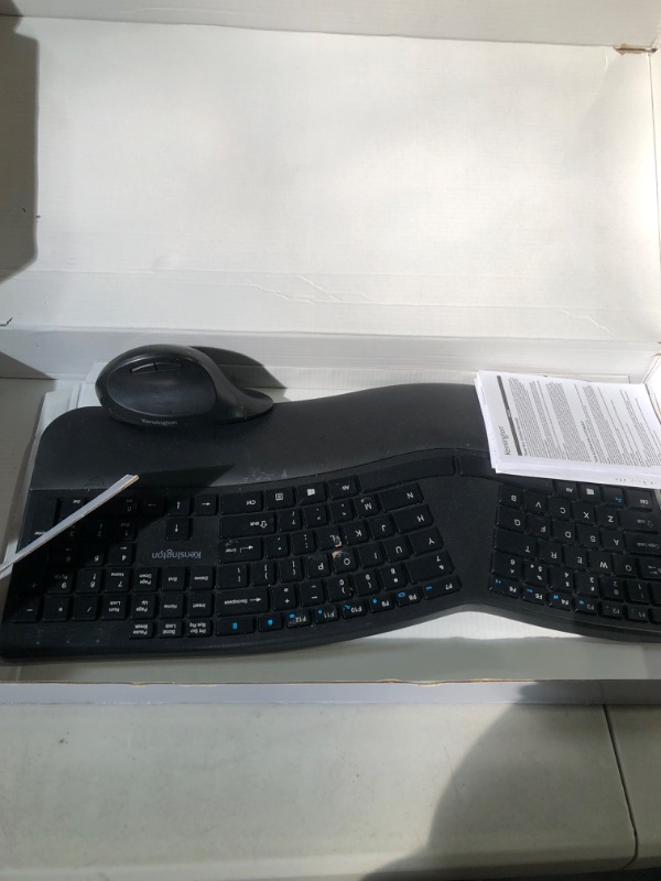 Photo 1 of Kensington Pro Fit Ergonomic Wireless Keyboard and Mouse - Black (K75406US)