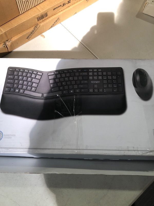 Photo 1 of Kensington Pro Fit Ergonomic Wireless Keyboard and Mouse - Black (K75406US)