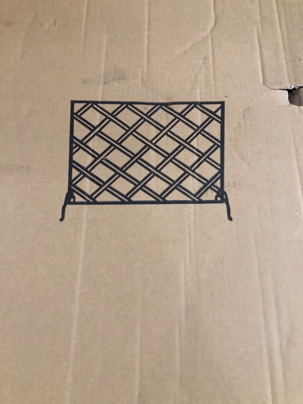 Photo 3 of  Handcrafted Wrought Iron Geometric Fireplace Screen 