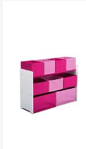 Photo 1 of Delta Children Deluxe Multi-Bin Toy Organizer White/Pink (4 bins)