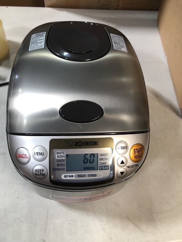 Photo 2 of **SEE NOTES**
Zojirushi NS-TSC10 5-1/2-Cup (Uncooked) Micom Rice Cooker and Warmer, 1.0-Liter 5.5 cups Rice Cooker