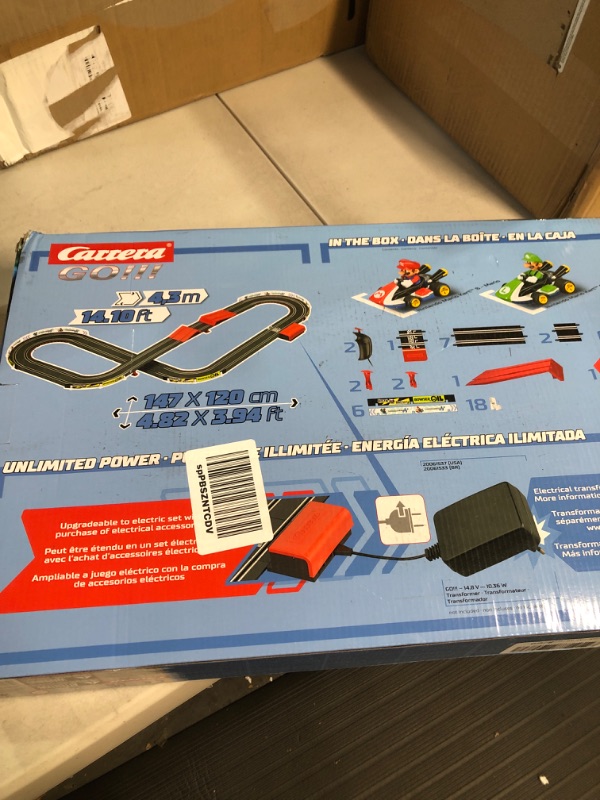 Photo 2 of Carrera GO!!! 63503 Official Licensed Mario Kart Battery Operated 1:43 Scale Slot Car Racing Toy Track Set **DOESN'T FUNCTION**