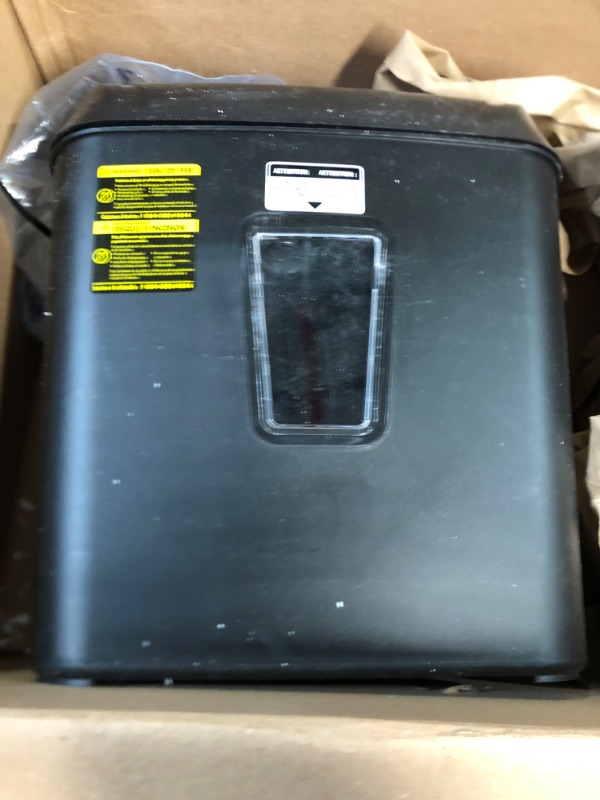 Photo 3 of **HAS CRACKS** 
Amazon Basics 12-Sheet Cross-Cut Paper and Credit Card Home Office Shredder 12 Sheet Shredder