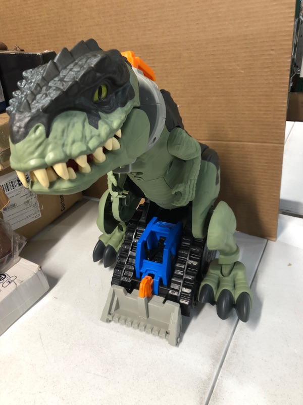 Photo 3 of Fisher-Price Imaginext Jurassic World Dominion Giga Dinosaur Toy, 16 x 29 in, with Lights Sounds and Owen Grady Figure, Mega Stomp & Rumble Giga Dino