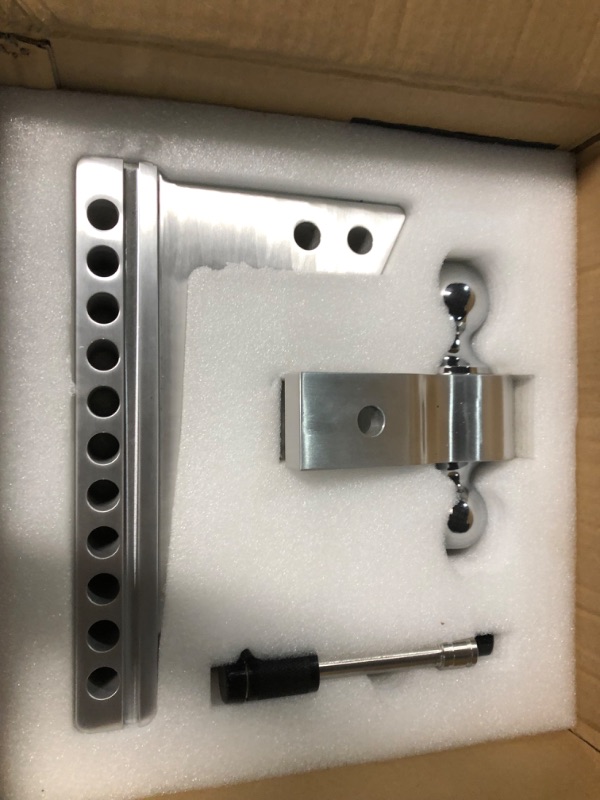 Photo 2 of Adjustable Trailer Hitch, Fit 2-Inch Receiver, 10-Inch Drop Hitch, Forged Aluminum Shank Tow 