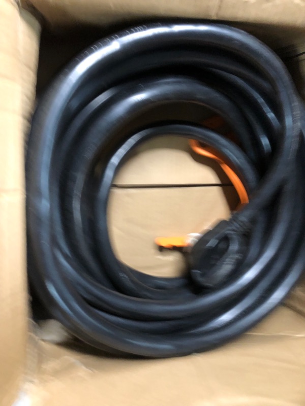 Photo 2 of Houseables Generator Extension Cord, Electric Wire, 3 Prong, 30 Amp, 250 Volt, Single, Black, 