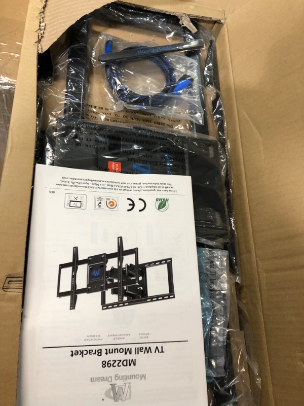 Photo 3 of Mounting Dream UL Listed TV Wall Mount Bracket for Most 42-86 Inch TVs, Full Motion TV