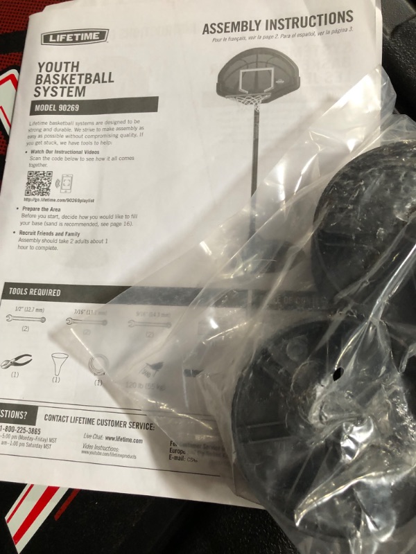 Photo 1 of **SEE NOTES**
Lifetime 90269 Youth Portable Basketball Hoop, 32", Black