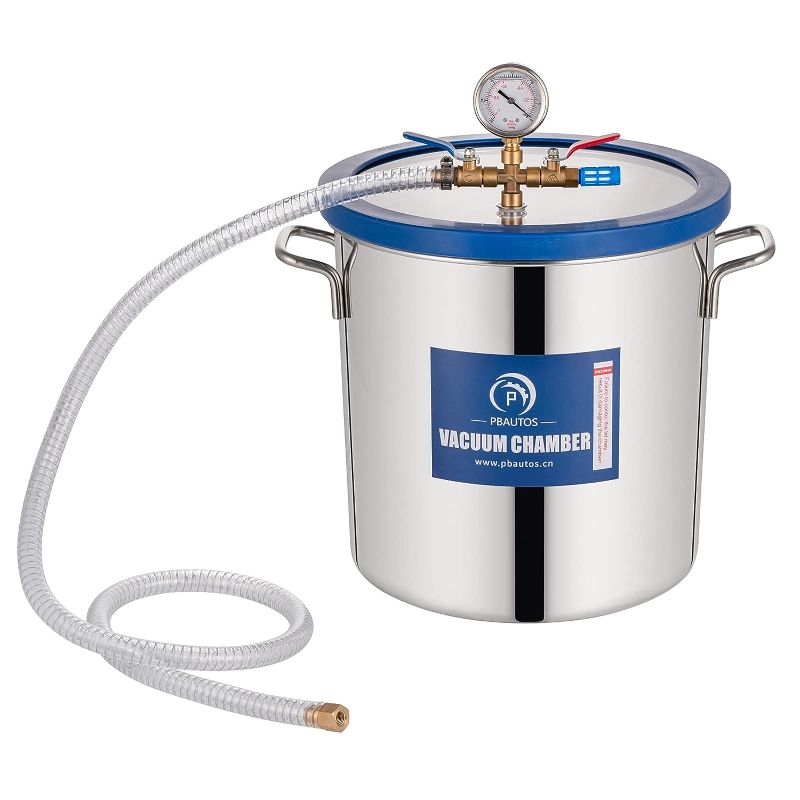 Photo 1 of **READ NOTES** 5 Gallon Vacuum Chamber, Stainless Steel Vacuum Degassing Chamber 18.92L