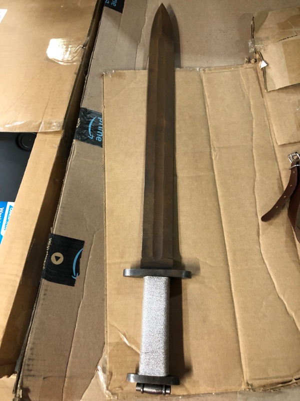 Photo 2 of **RUSTED**  Custom Handmade Damascus Viking Sword