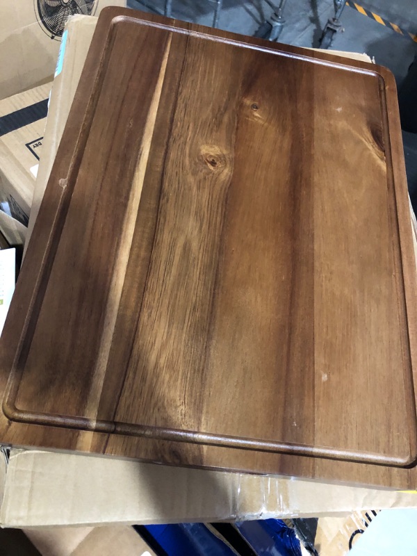 Photo 2 of (USED) Large Thick Acacia Wood Cutting Boards for Kitchen, 20" x 15" x 1.5"