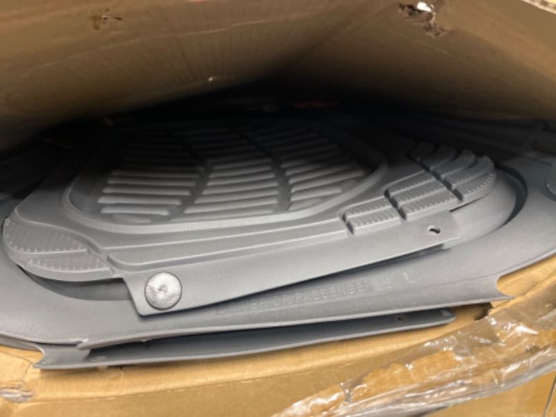 Photo 2 of Motor Trend 923-GR Gray FlexTough Contour Liners-Deep Dish Heavy Duty Rubber Floor Mats 