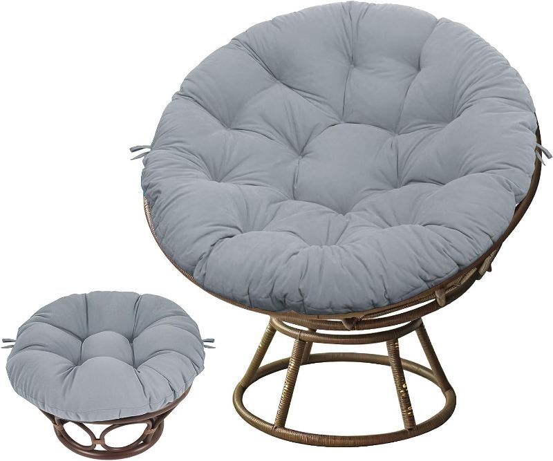 Photo 1 of **SEE NOTES**
Papasan Cushion Only, Thickened Overstuffed Round Cushion 8.8lb Chair Hanging Egg Chair (Gray)