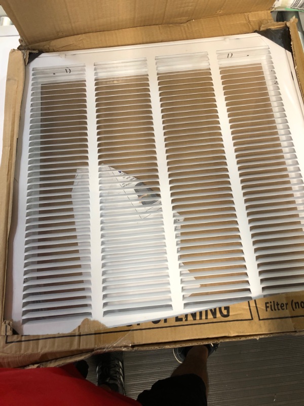 Photo 2 of 20"W x 20"H [Duct Opening Measurements] Steel Return Air Filter Grille [Removable Door] for 1-inch Filters