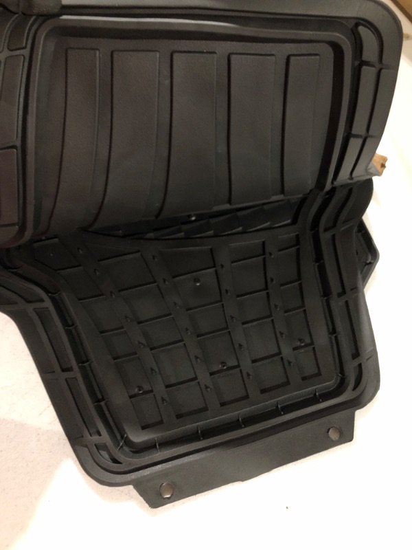 Photo 2 of Armor All 78840ZN 4-Piece Black Rubber All-Season Trim-to-Fit Floor Mats for Cars, Trucks and SUVs Black 4-Piece