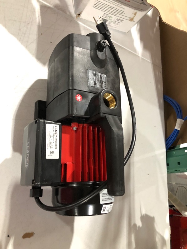 Photo 2 of *SEE NOTES* Leader Pumps HGC727960 Ecoplus 230-1/2 HP Horizontal Multistage Pump, 115V-CSA Listed, Red/Black