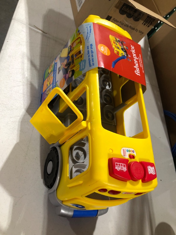 Photo 2 of *SEE NOTES* Fisher-Price Little People Toddler School Bus Push Toy with Lights Sounds and Smart Stages Learning Content