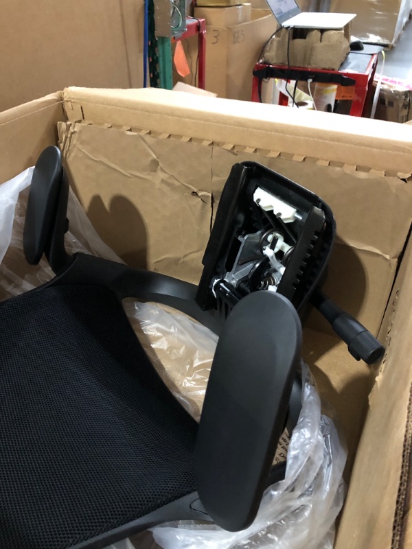 Photo 1 of **SEE NOTES** Steelcase Series 1 Office Desk Chair: 4 Way Ajustable Arms  - Black Frame and Base - 3D Microknit Back - Graphite