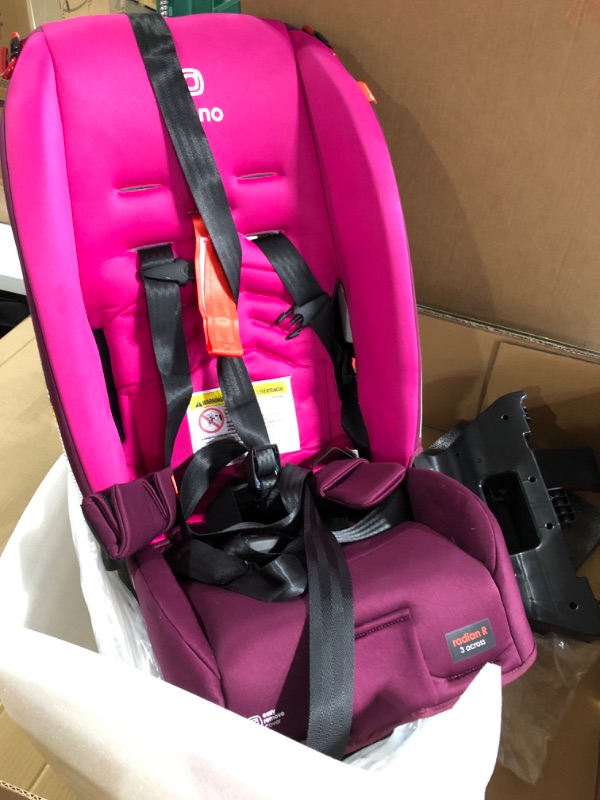 Photo 2 of Diono Radian 3R, 3-in-1 Convertible Car Seat, Rear Facing & Forward Facing, 10 Years 1 Car Seat, Slim Fit 3 Across, Pink Blossom Radian 3R Fits 3 Across Pink Blossom