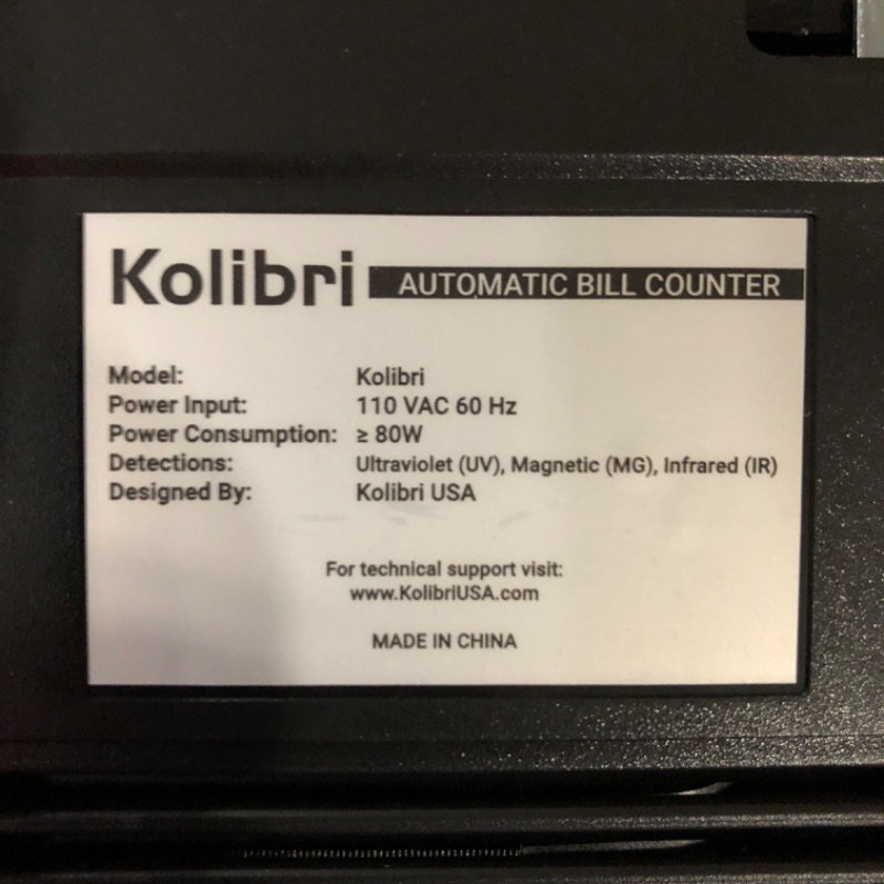 Photo 3 of Kolibri Money Counter with UV Detection