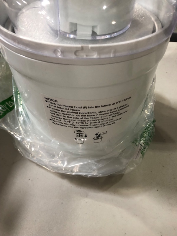 Photo 3 of Amazon Basics 1.5 Quart Automatic Homemade Ice Cream Maker