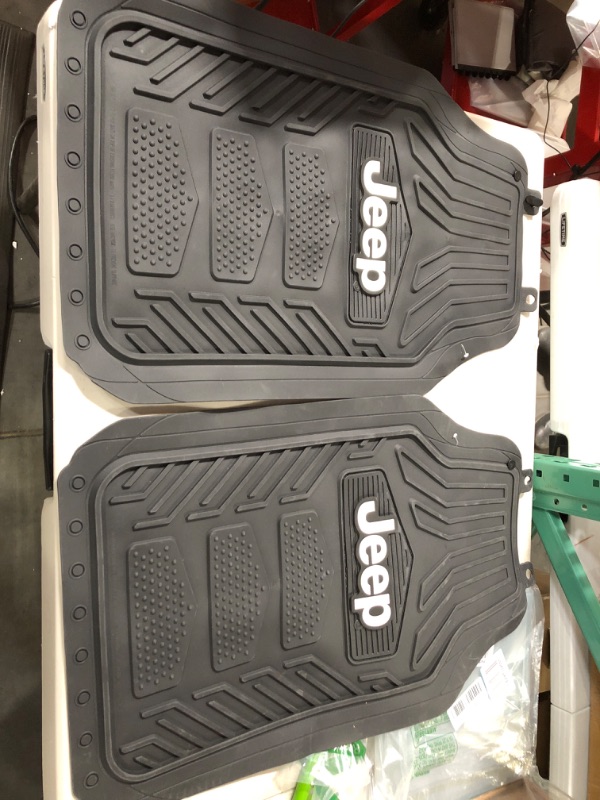 Photo 2 of Jeep Weatherpro 4 Piece Floor Mats Set, Floor Mats by Plasticolor (001668R01) , Black