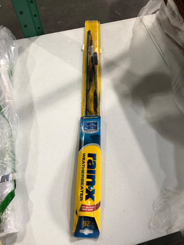 Photo 1 of Rain-X RX30226 WeatherBeater All-Season OEM Quality Conventional Windshield Wiper Blade - 26" (Pack of 1) 26" Single