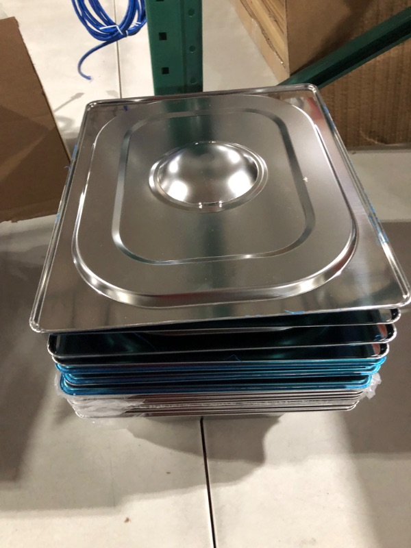Photo 2 of 8 Set Stainless Steel Hotel Pans Steam Table Pan with Lids 4 inch 1/2 Half-Size Restaurant Pans Anti Steam Table Pan 