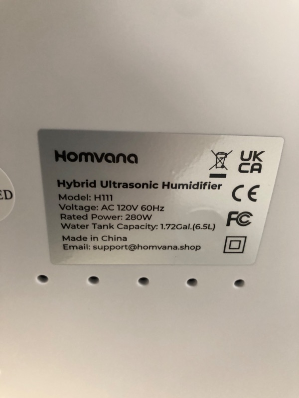 Photo 2 of **SEE NOTES**
Homvana Bedroom Humidifier