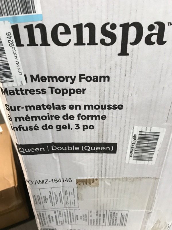 Photo 2 of 3 Inch Memory Foam Mattress Topper, Gel Infused Queen Mattress Topper