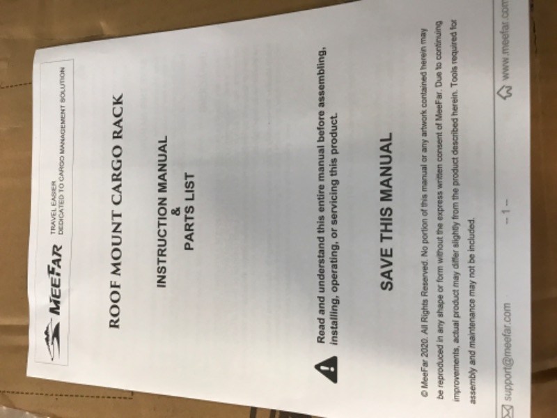 Photo 2 of MeeFar Roof Rack Carrier Basket Universal Rooftop Cargo Carrier Basket 51" X 36" X 5" + Waterproof Cargo Bag 15 Cubic Feet (44" 34" 17")
